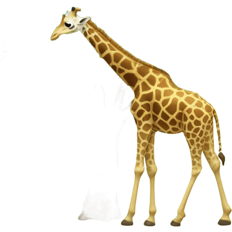 Giraffe eating  emoji