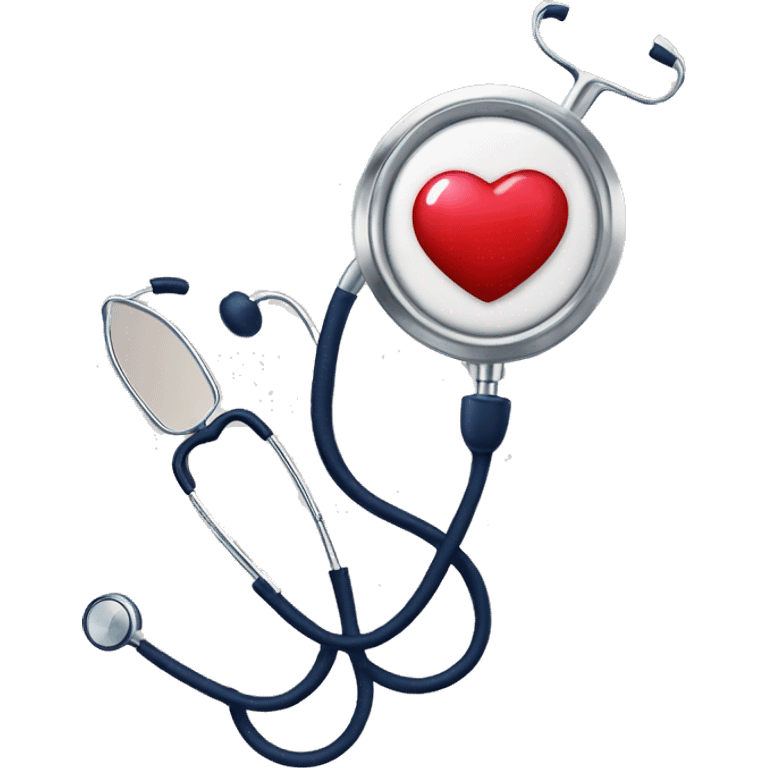 A stethoscope with a lipstick attached emoji