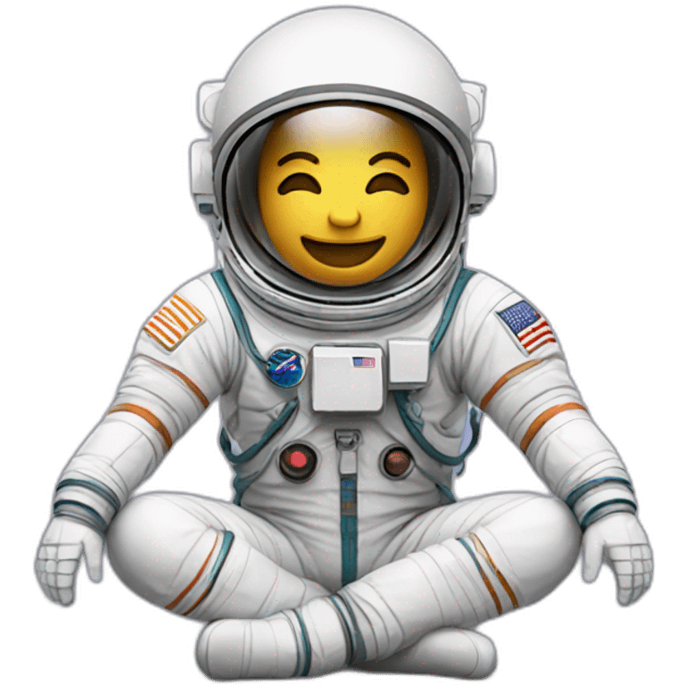 Astronaut doing yoga emoji