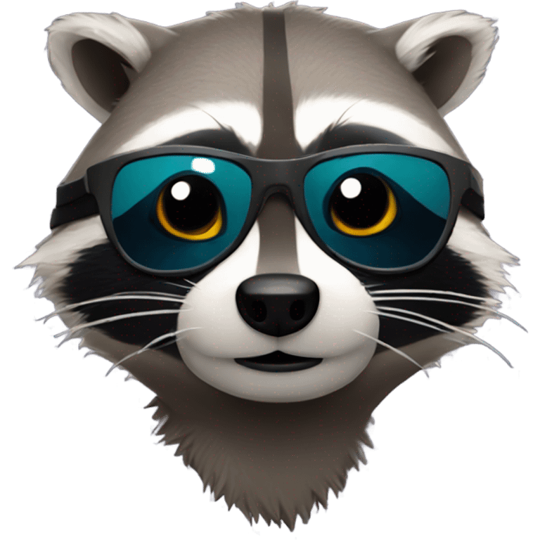 raccoon being cool as hell emoji