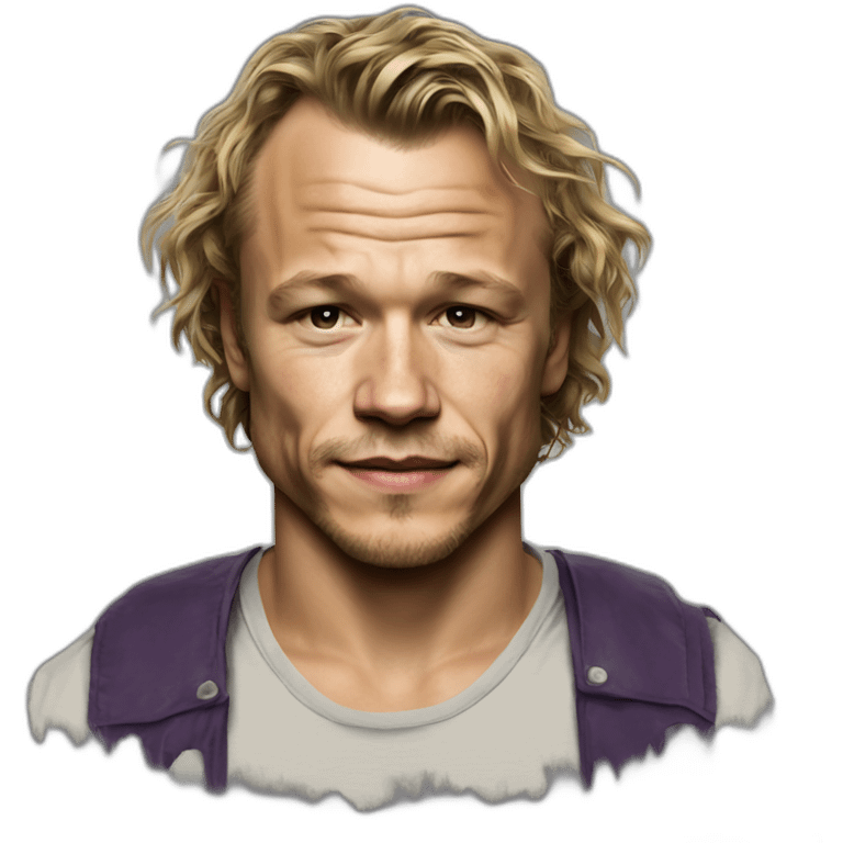 Heath Ledger wearing tee emoji