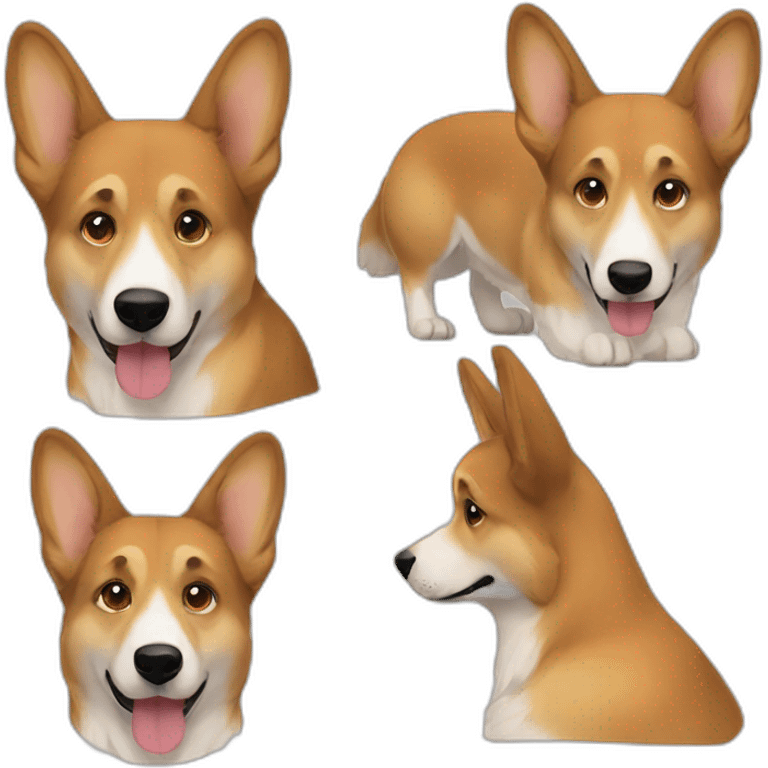 BMix between corgi and German shepherd emoji