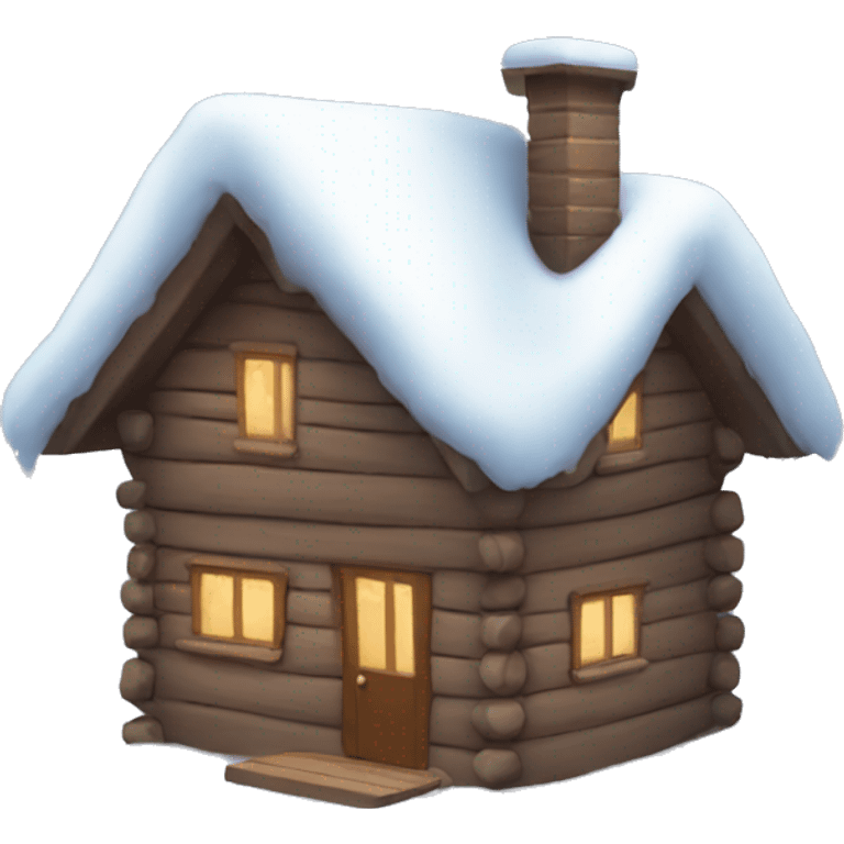 cute cozy winter cabin emoji