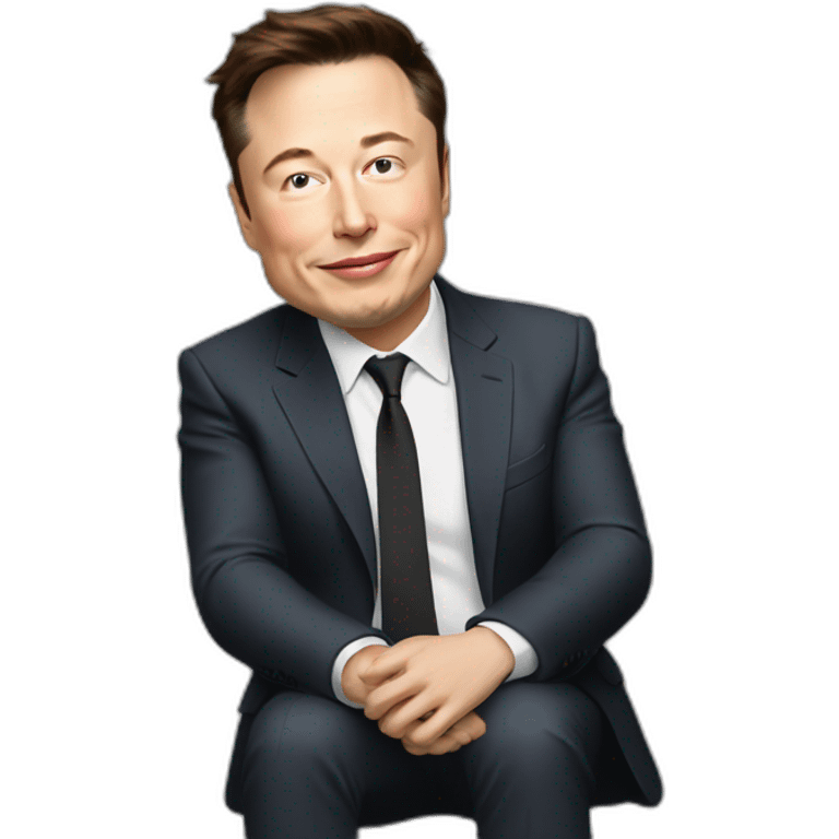 Elon musk + 😌 emoji