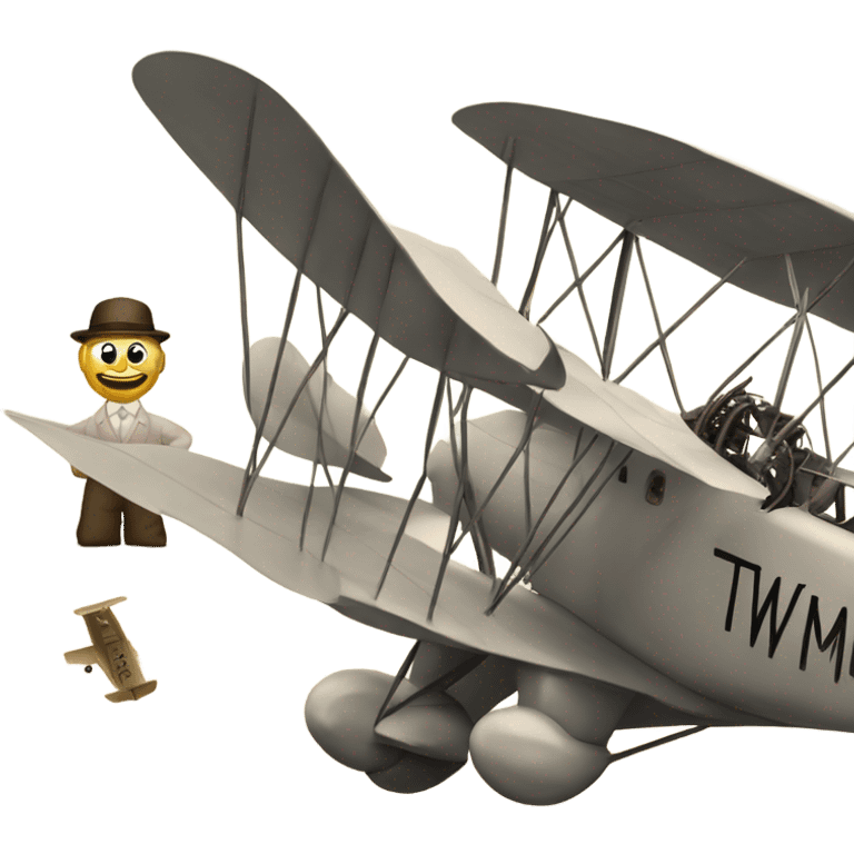 Big letters that say TWM next to a wright brothers airplane emoji