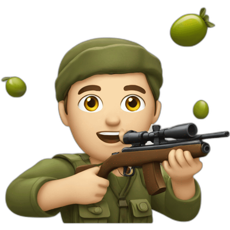 Olive shooting emoji