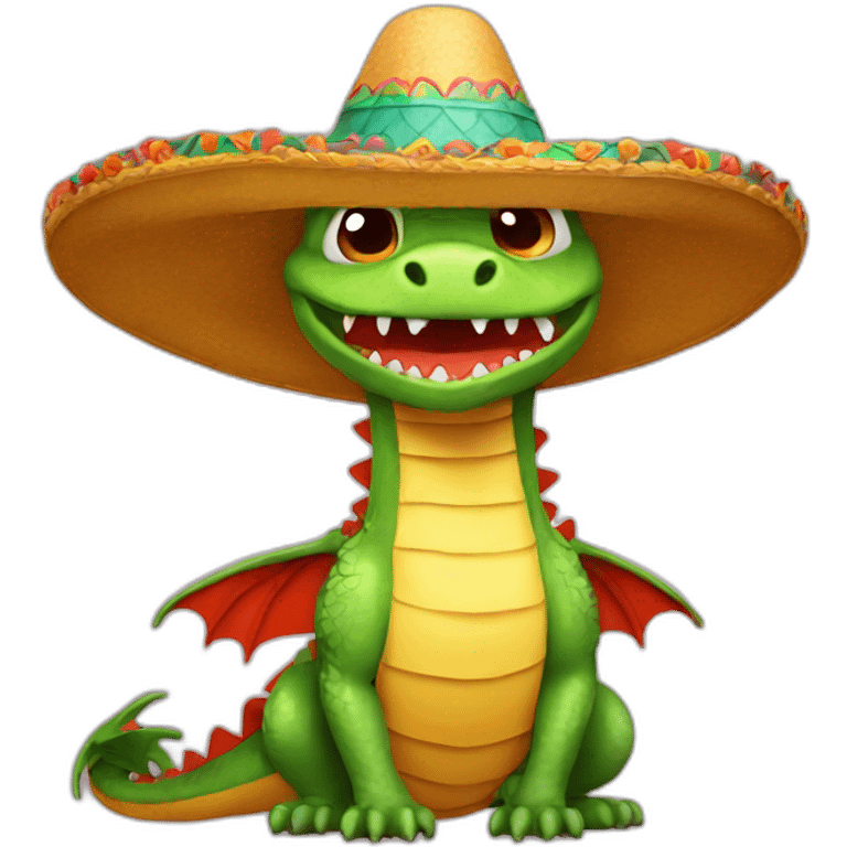 Dragon with sombrero  emoji