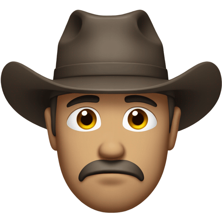 sad cowboy face emoji