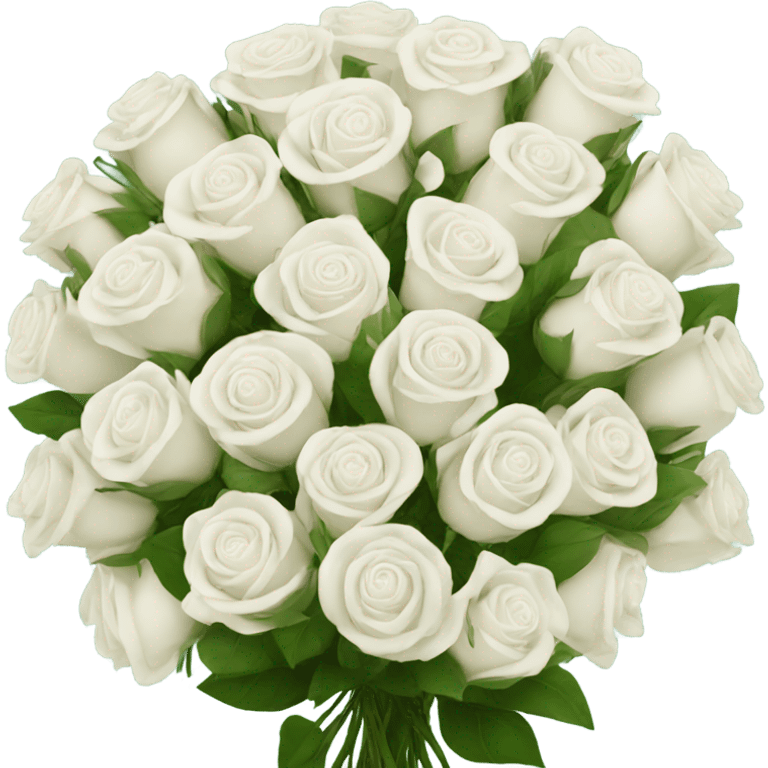 A giant bouquet of white roses  emoji