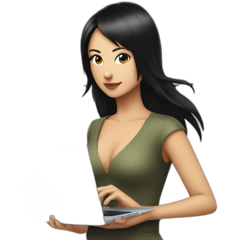 nico-robin-with-a-macbook emoji