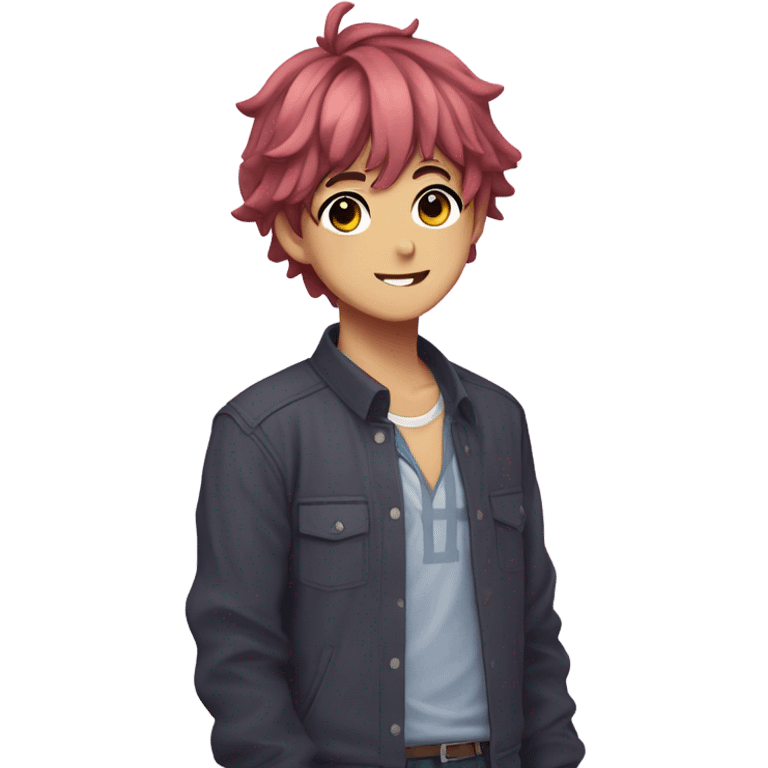 Sayori from Doki Doki Literature Club as a Boykisse emoji