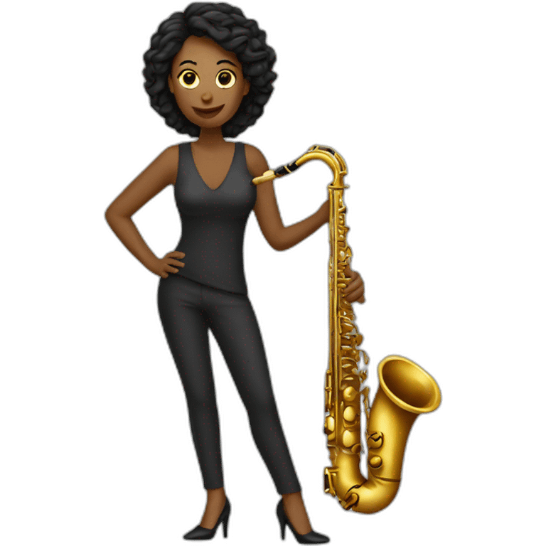 sax woman emoji