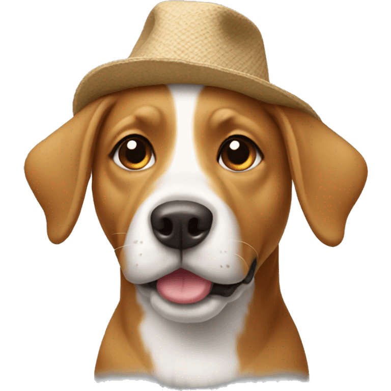 dog wearing hat emoji