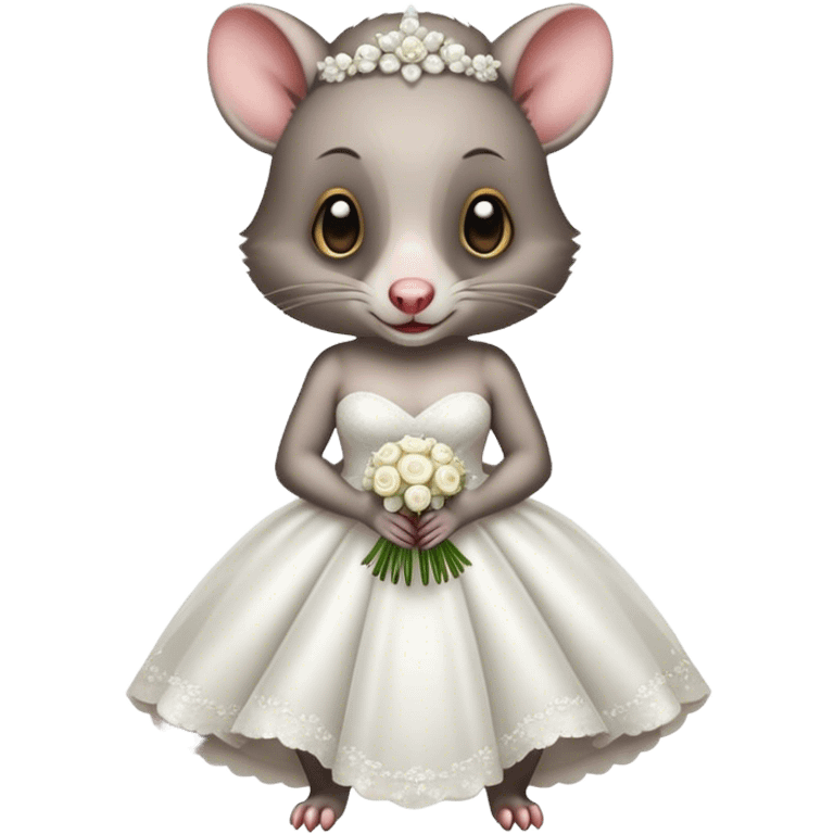 Possum in a wedding dress  emoji