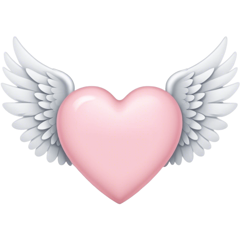 light pink heart with wings emoji