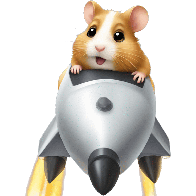 Hamster on Lance rocket emoji