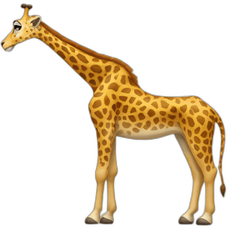 Un girafe au dessus d'un lion emoji