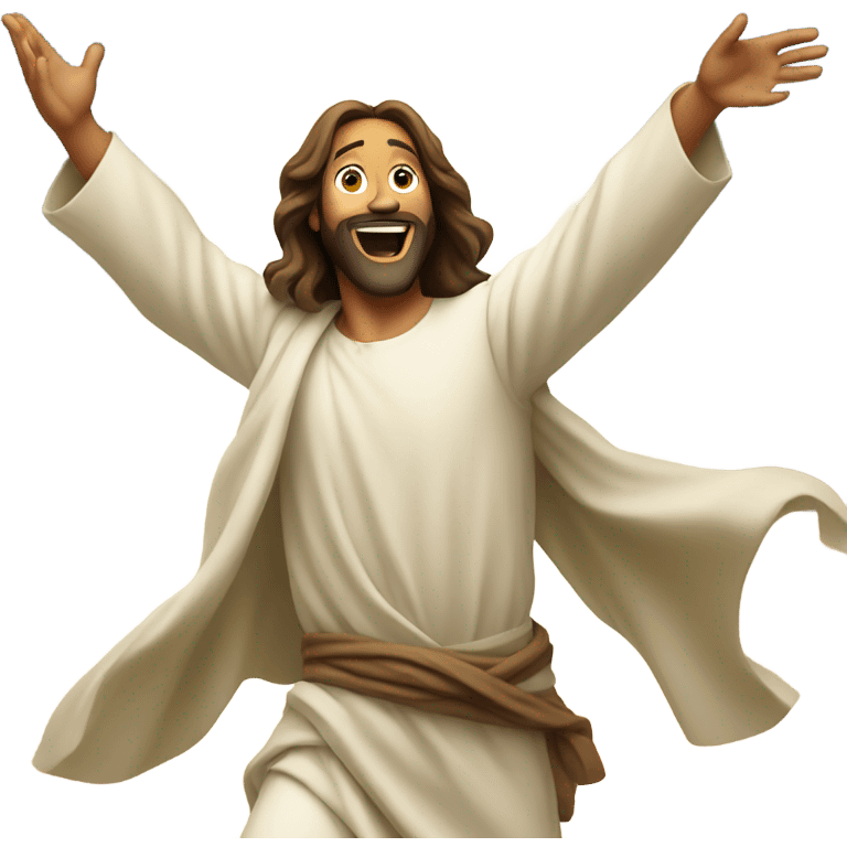 Excited Jesus Dancing emoji