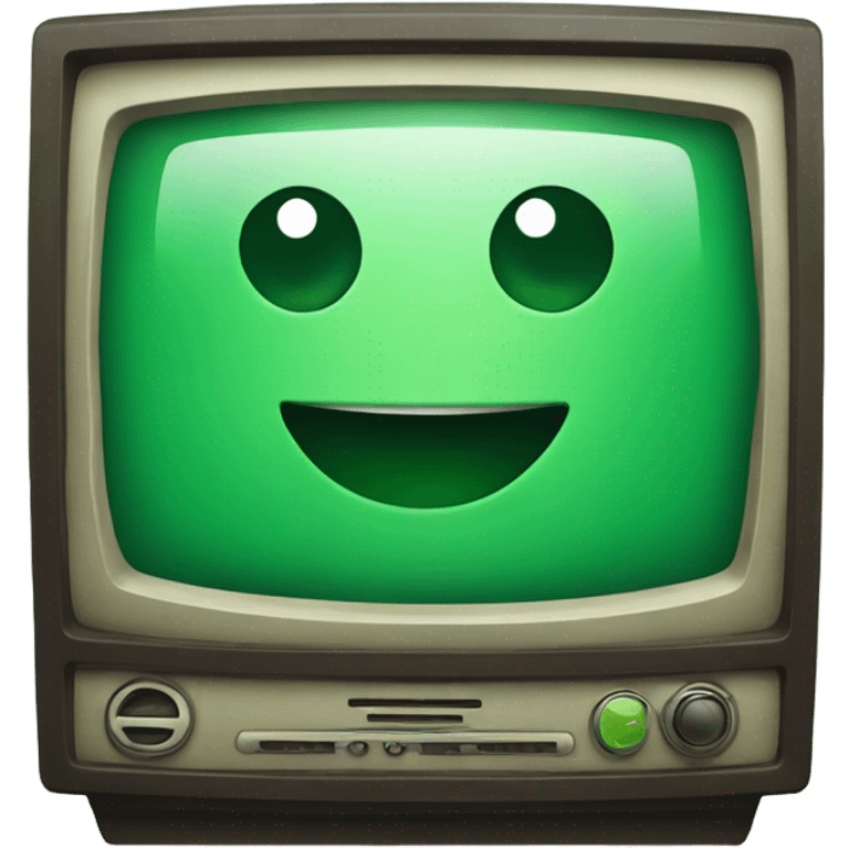 Green tv smiling emoji