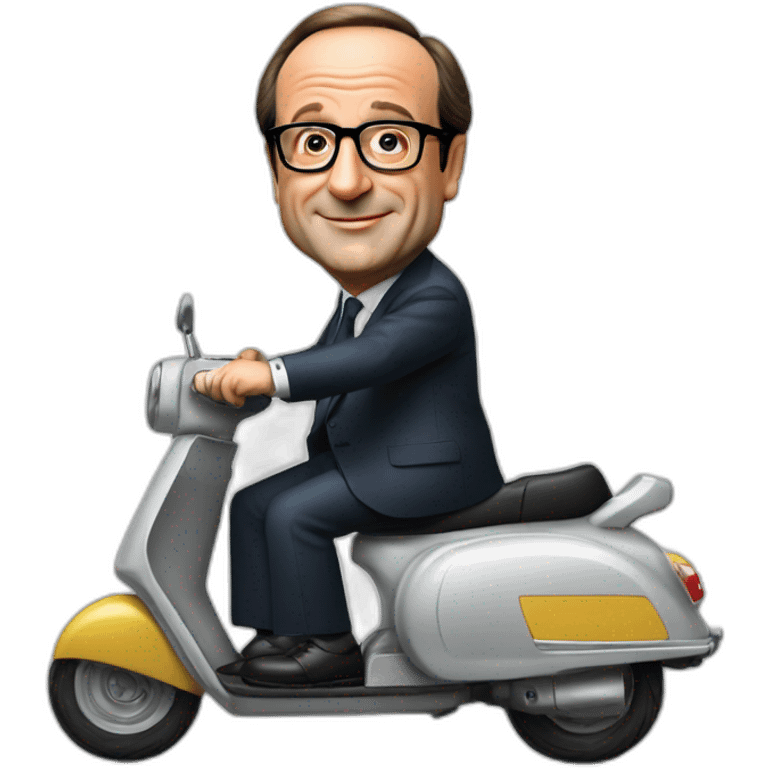 francois-hollande-sur-un-scooter emoji