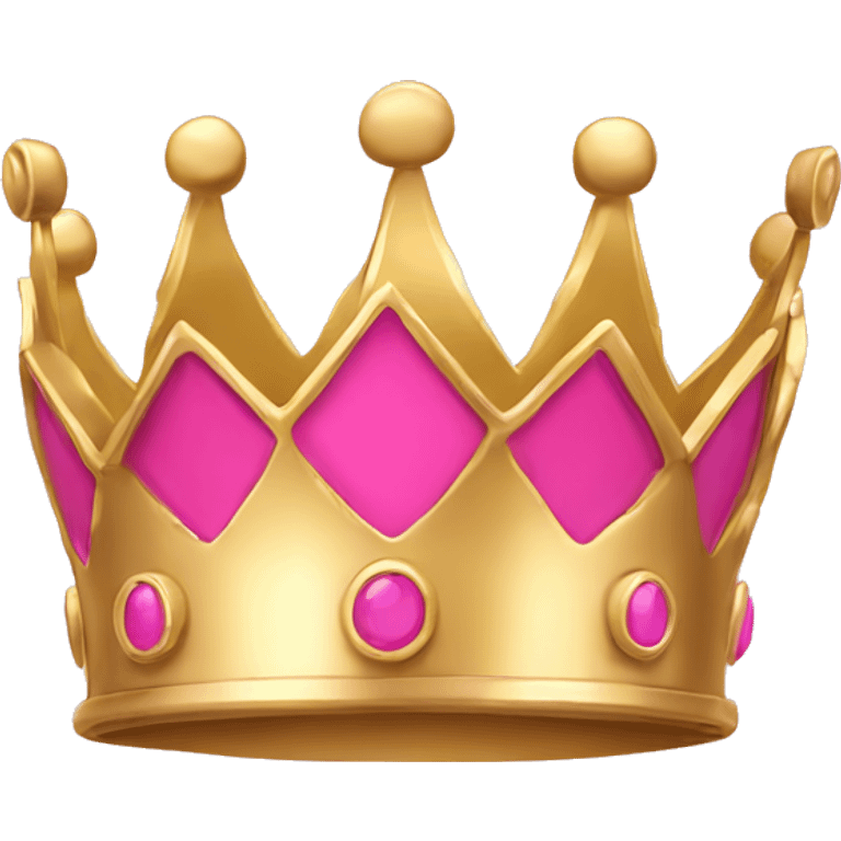 Gold crown with pink accents emoji