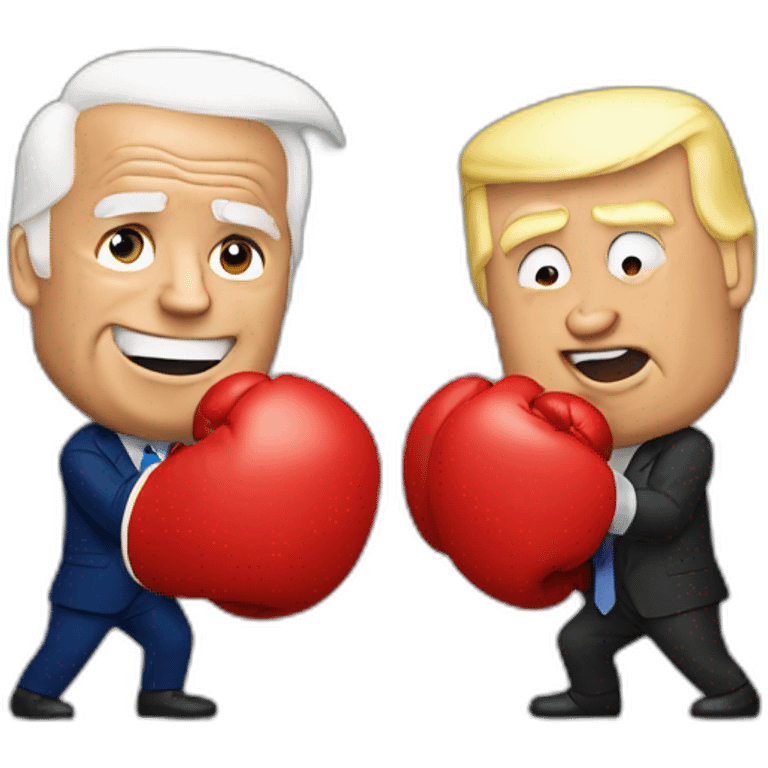 joe biden boxing with donald trump emoji