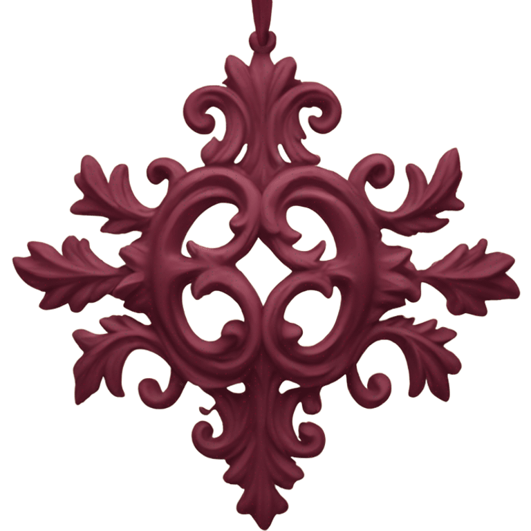 Antique Burgundy colored ornament emoji