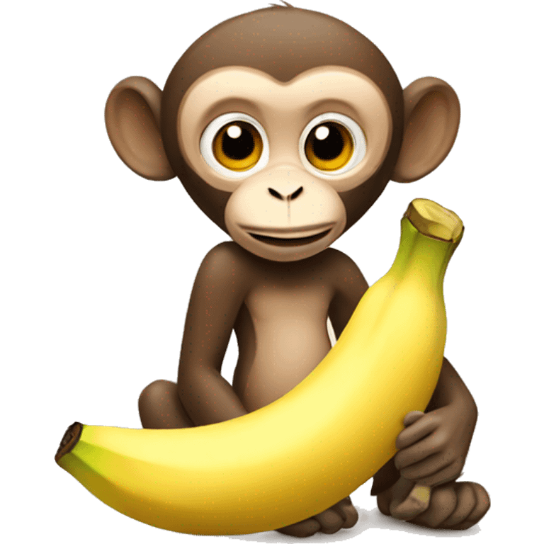 Monkey eating banana  emoji