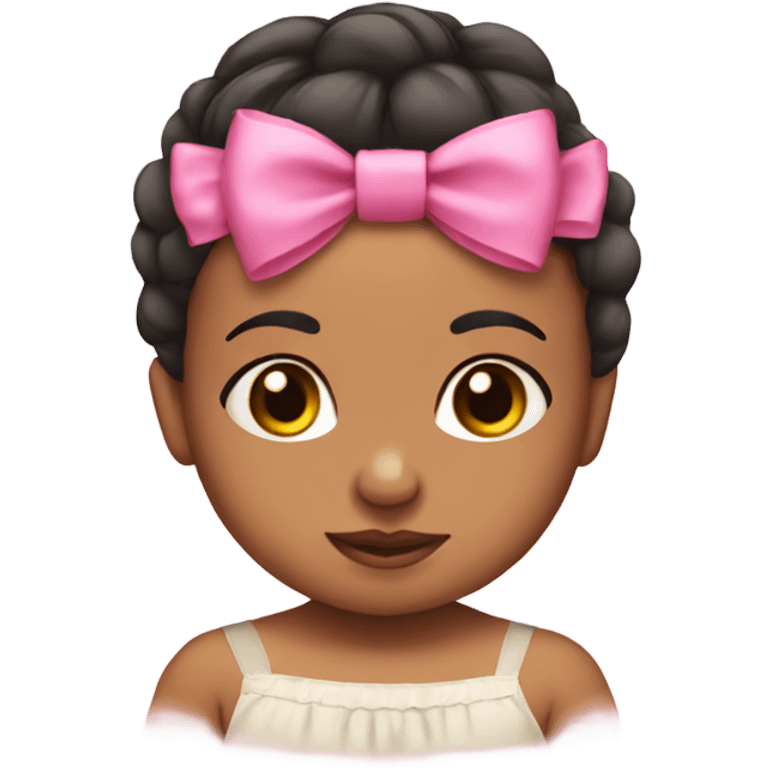 Mexican baby with pink bow headband emoji