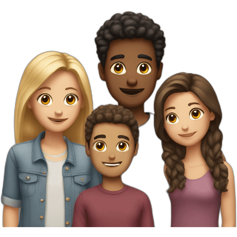 Three friends  emoji