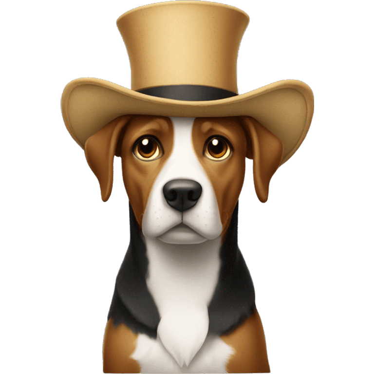 Dog with really tall hat  emoji