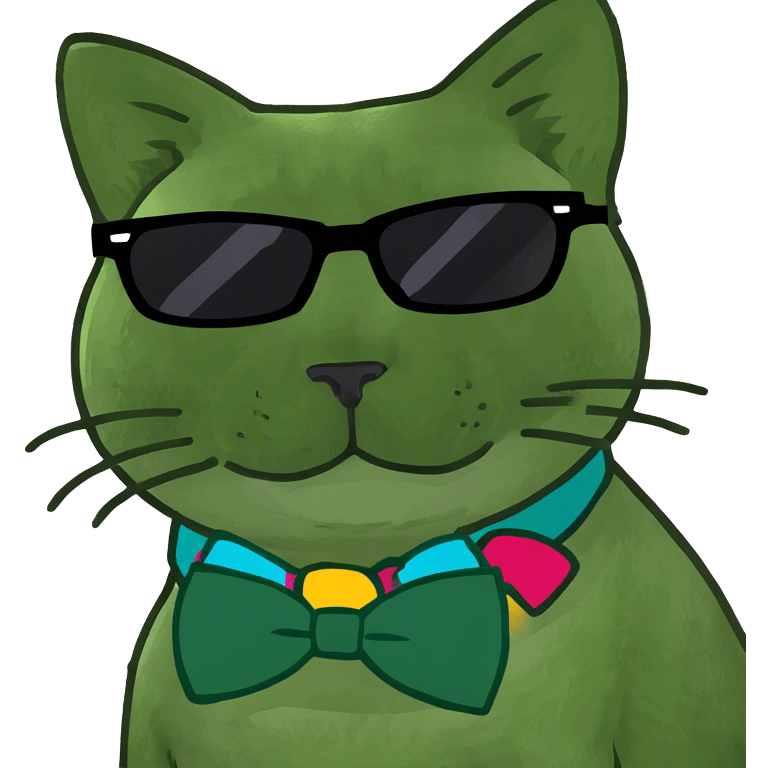 Cat with sunglasses emoji