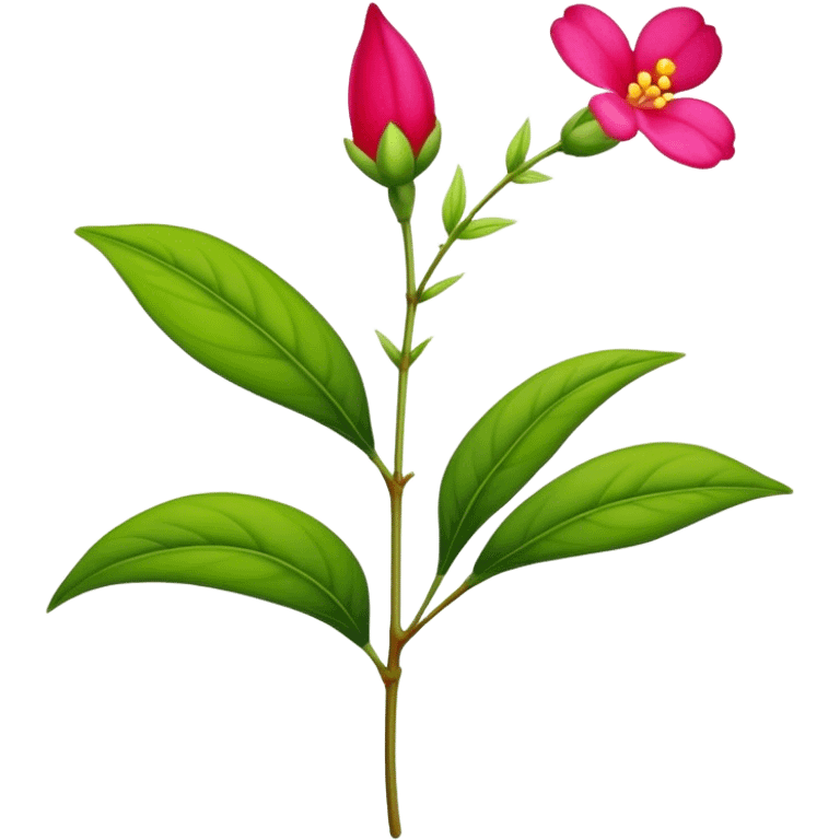 single Impatiens Balsamina flower stem emoji