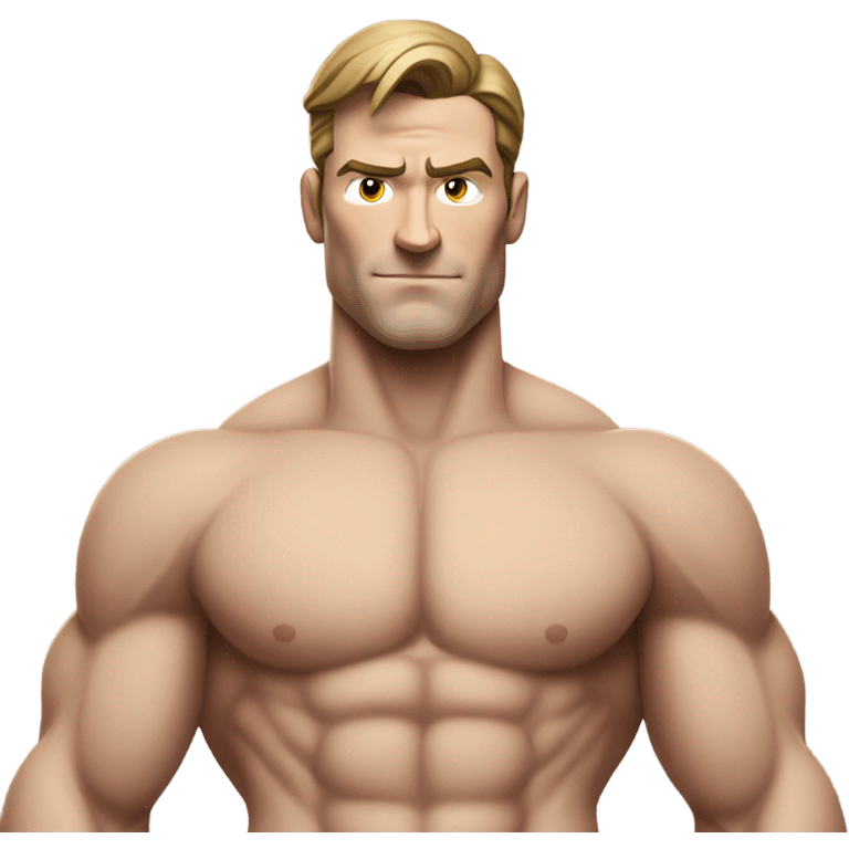 realistic superman with abs white man emoji