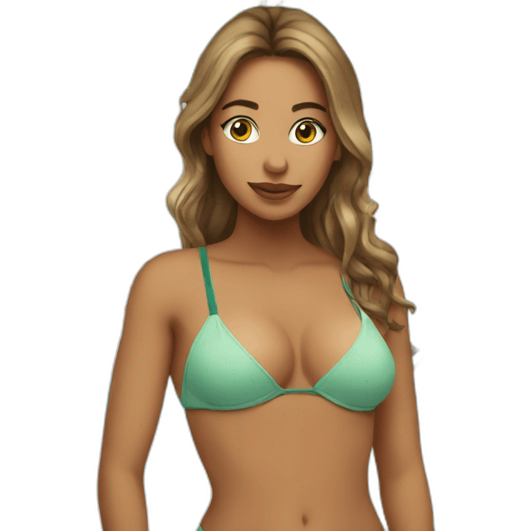 Latina with bikini emoji