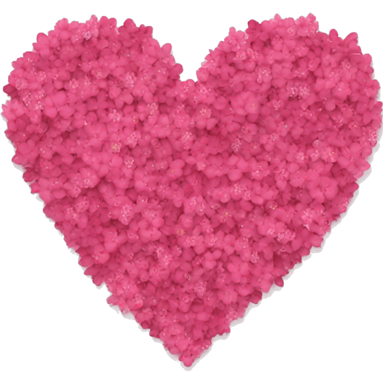 A heart made out of pink flowers emoji