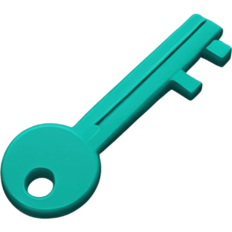 Teal-house-key emoji