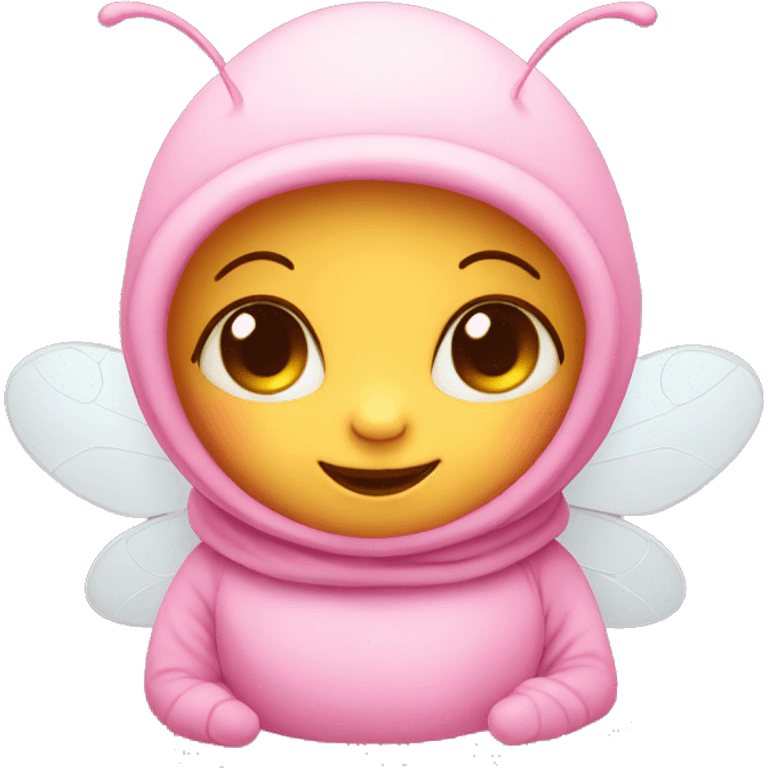 cute pink baby bee emoji