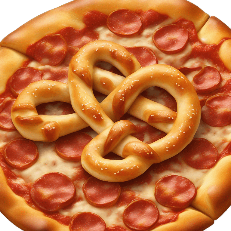 Pretzel pizza emoji