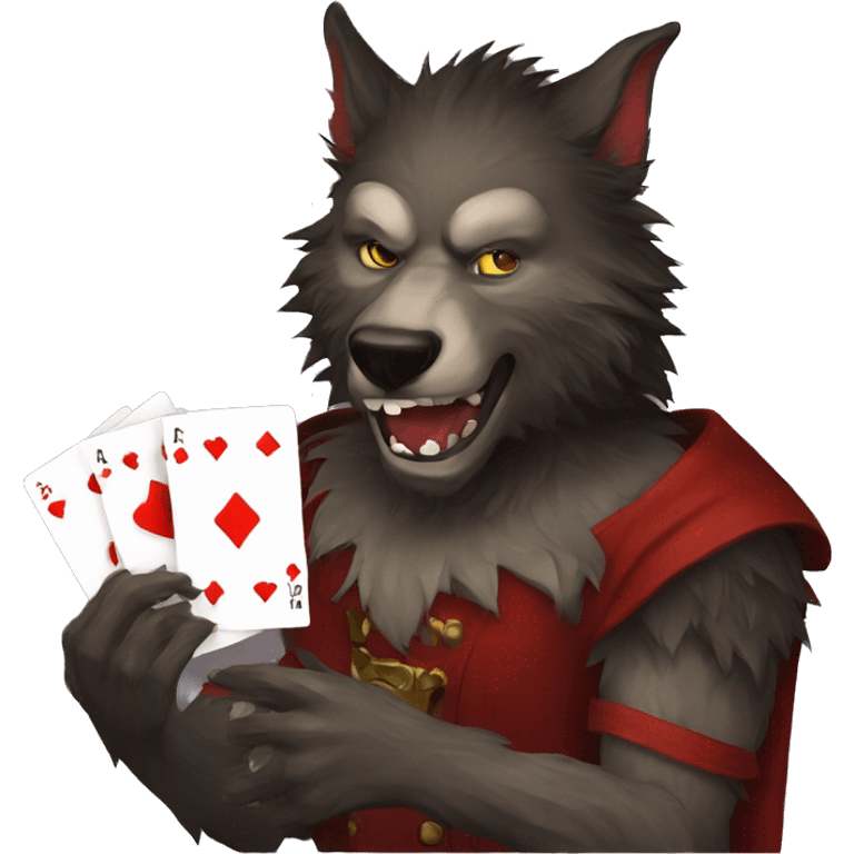 werewolf playing cards emoji