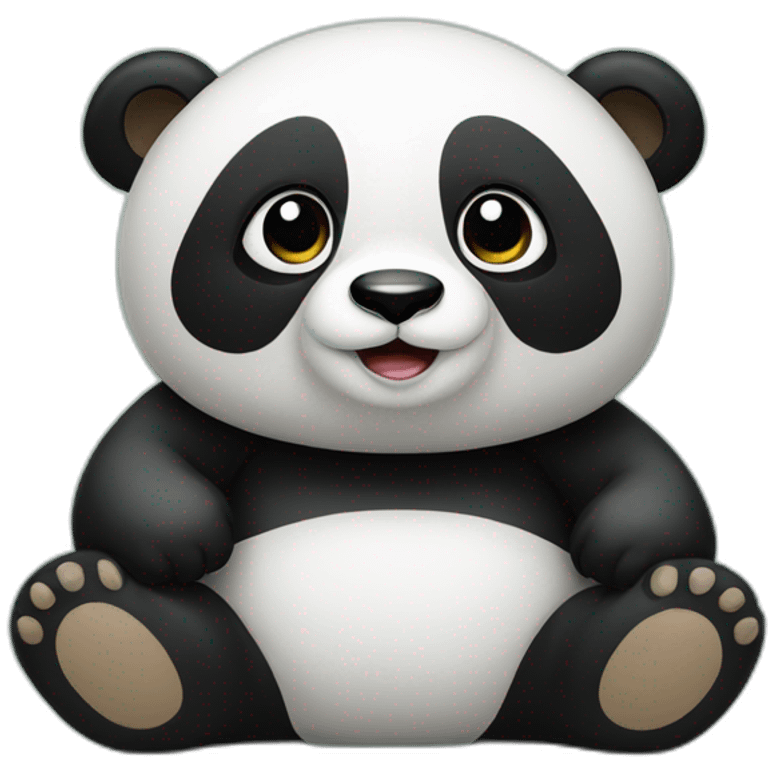 Panda auf töff emoji