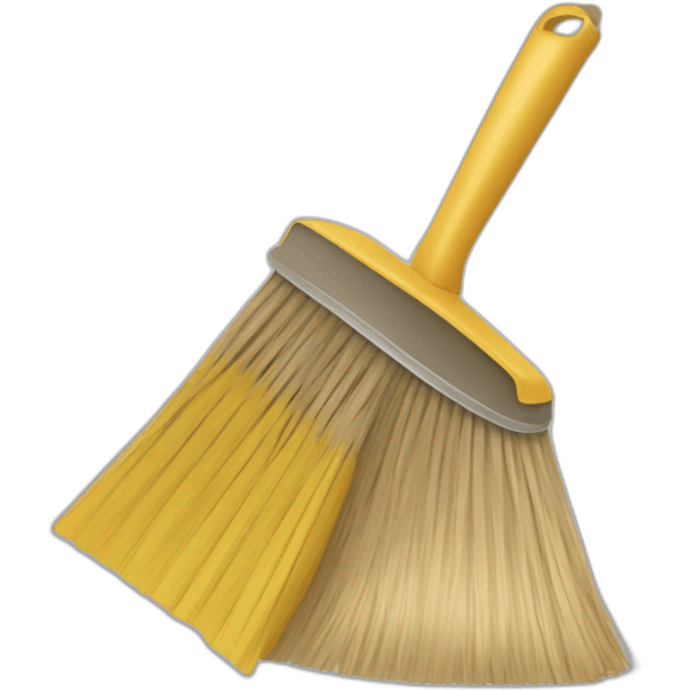 hand broom and dustpan emoji