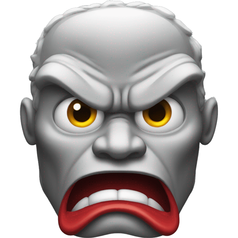 Angry red bull head emoji