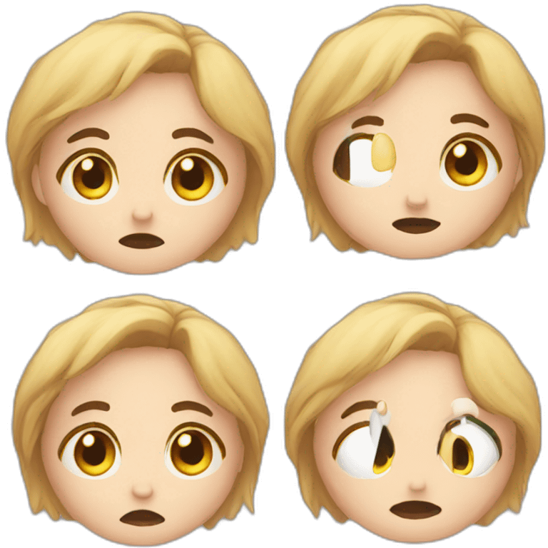 Emoji with love eyes and crying emoji