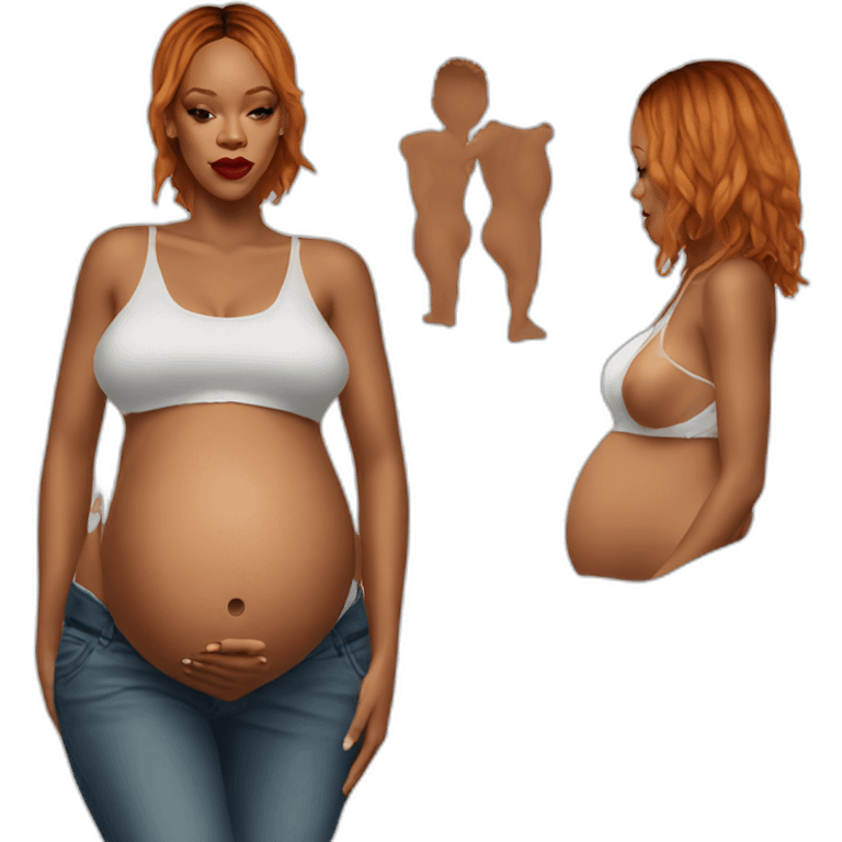 Rihanna pregnant emoji