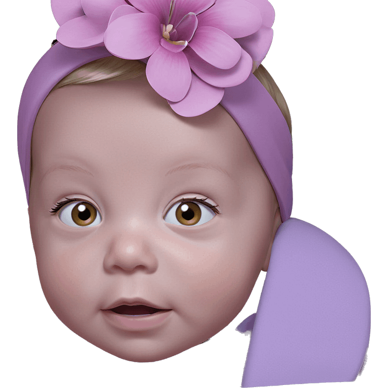 girl with pink flower portrait emoji