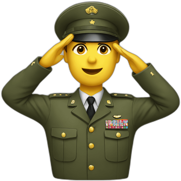 soldiers saluting  emoji