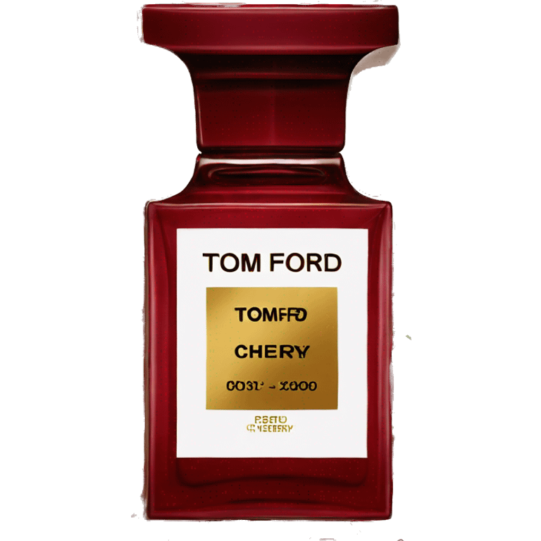 Iconic tom ford square Perfume bottle cherry emoji