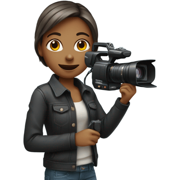 girl with a video camera emoji