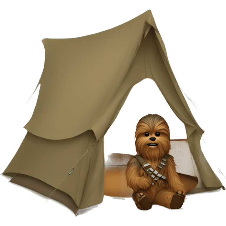 Chewbacca camping emoji